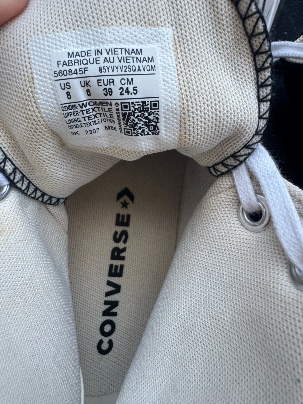 Converse Black & White High-Top Sneakers - Picture 3 of 3
